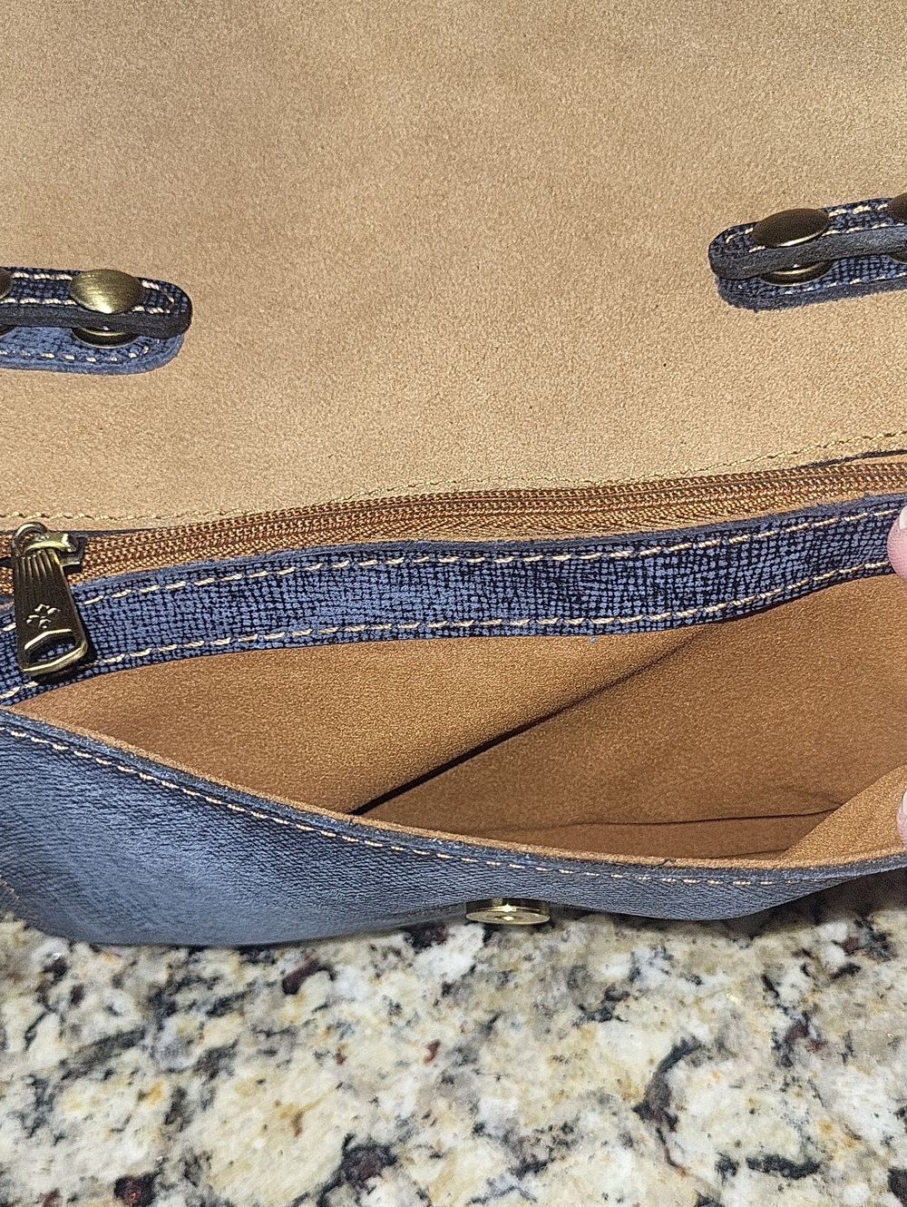 Patricia Nash Denim Leather Torri Crossbody - Picture 8 of 9